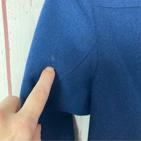 Cabi M Medium Wool Blend Double Breasted Pea Coat Blue Military Nautical - Picture 7 of 11